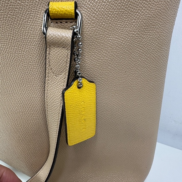 Coach Tan and Yellow Women's Tote Bag - Picture 3 of 13